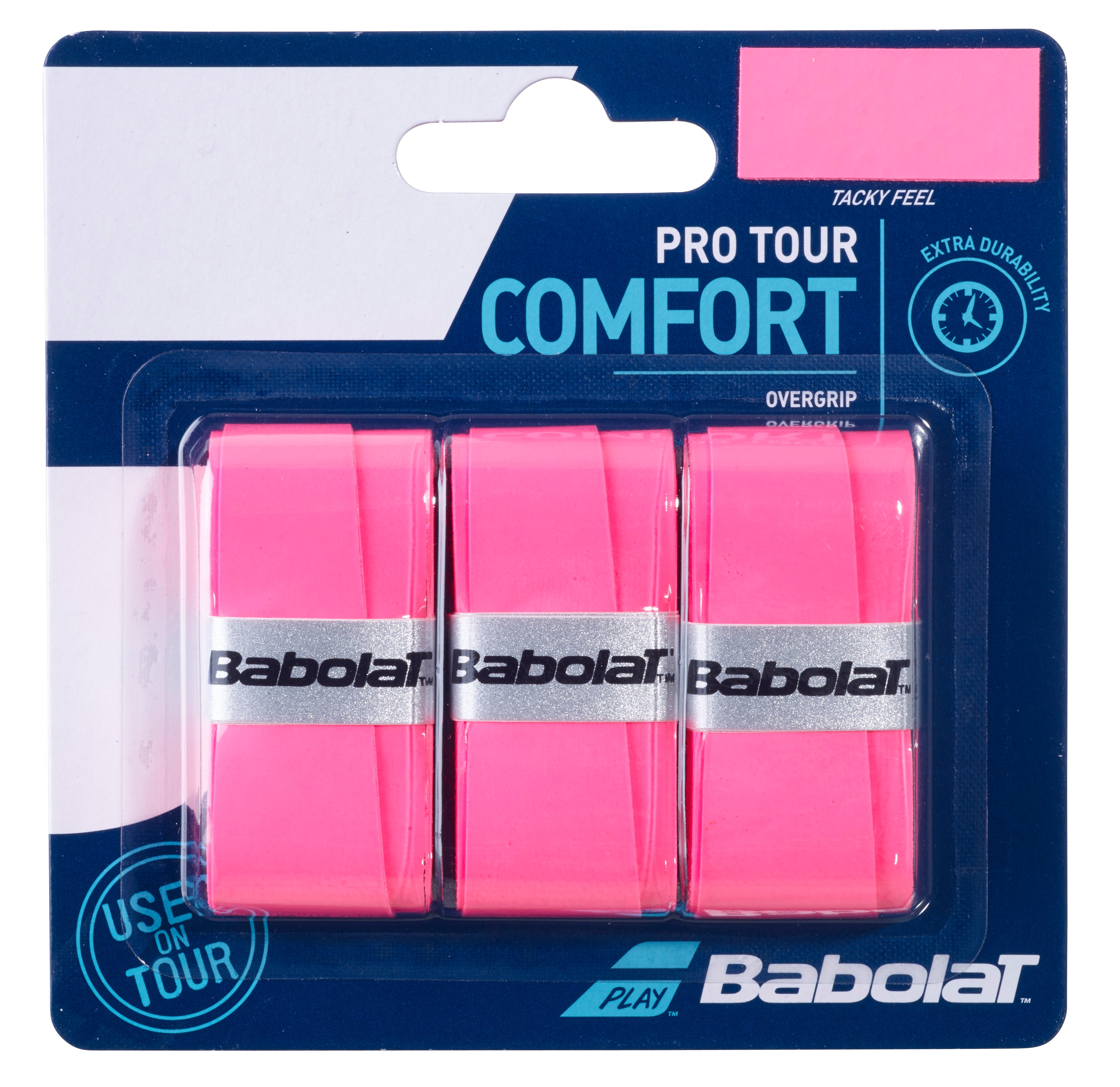 Babolat Pro Tour Overgrip 3-Pak (Pink) - Padellife.dk