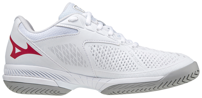 Mizuno Exceed Tour 4 AC Women (Hvid/Rød) Padelsko - Padellife.dk