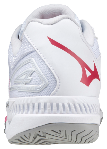 Mizuno Exceed Tour 4 AC Women (Hvid/Rød) Padelsko - Padellife.dk