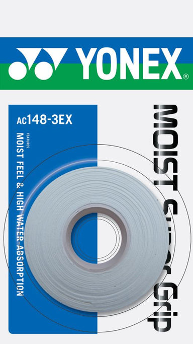 Yonex Moist Super Grip 3-pak (Hvid) - Padellife.dk