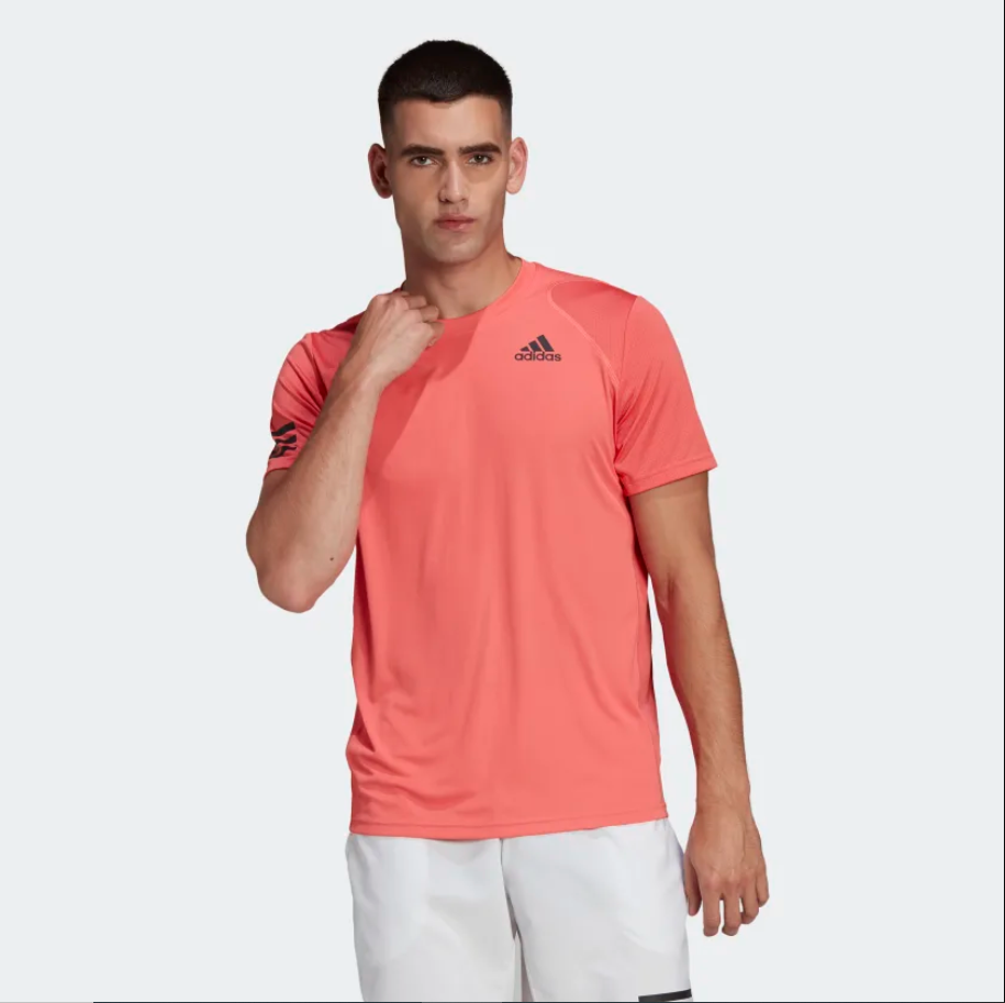Adidas Club 3-Stripe T-Shirt (Lyserød) - Padellife.dk