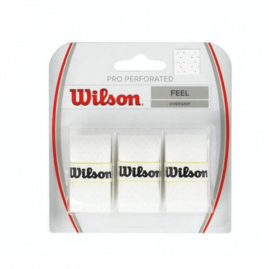 Wilson Pro Overgrip Perforated (3-pak, hvid) - Padellife.dk